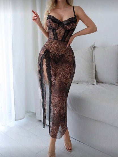 Robe Leopard Sexy avec string