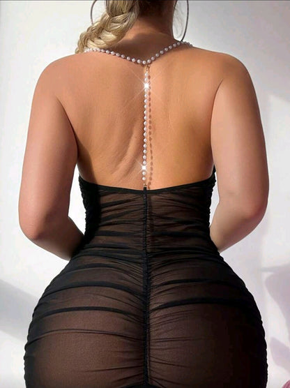 Nuisette sexy noir avec string