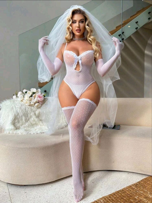 Ensemble de Lingerie 5 piéces en couleur blanc
